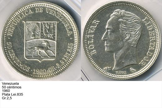 Venezuela - Centimo 50 - 1960 - G6 A2 H05 L5C4