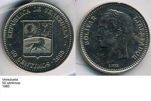 Venezuela - Centimo 50 - 1985 - G6 A2 H05 L5C6