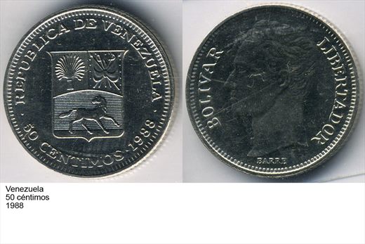 Venezuela - Centimo 50 - 1988 - G6 A2 H05 L6C1