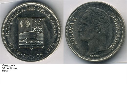 Venezuela - Centimo 50 - 1989 - G6 A2 H05 L6C2