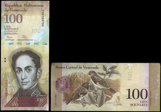 Venezuela - Bolivar 100 - 2012-12-27