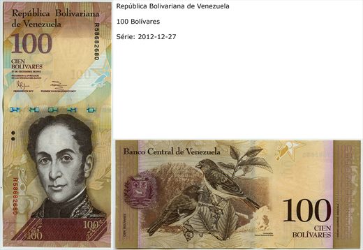 Venezuela - Bolivar 100 - 2012-12-27