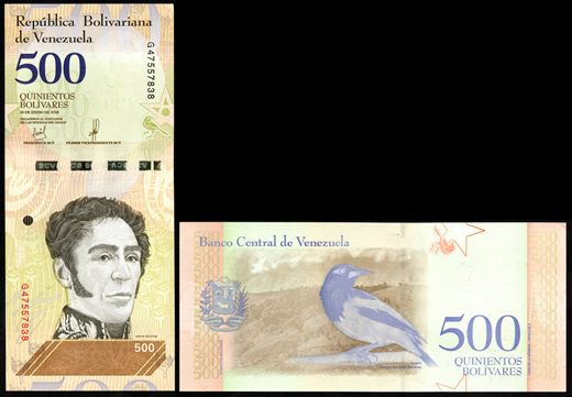 Venezuela - Bolivar 500 - 2018-01-15