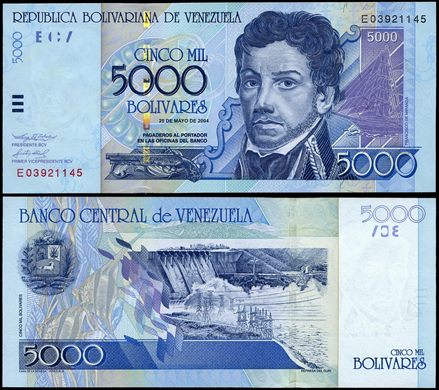 Venezuela - Bolivar 5000 - 2004-05-25 - Serie E