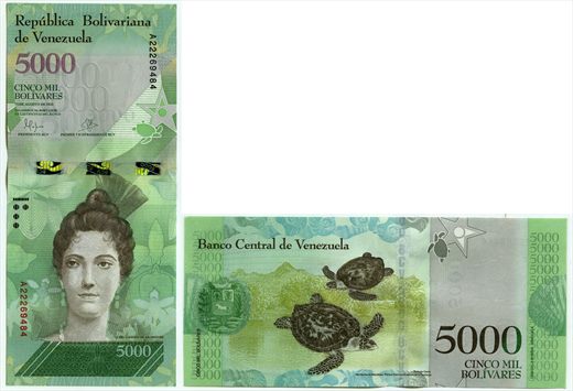 Venezuela - Bolivar 5000 - 2016-08-18