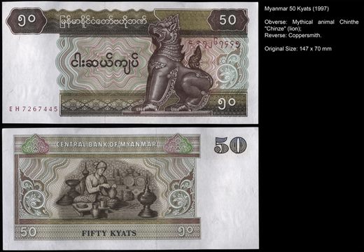 Myanmar - kyat 50 - 1997