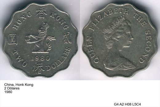 Hong Kong - Dolar 2 - 1980 - G4 A2 H08 L5C4