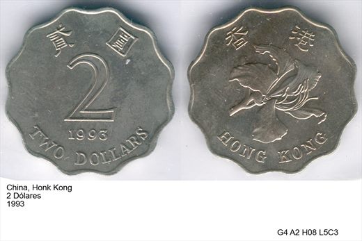Hong Kong - Dolar 2 - 1993 - G4 A2 H08 L5C3