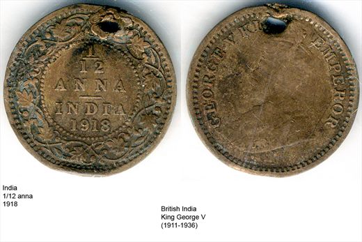 India - Anna 1.12 - 1918 - G6 A1 H01 L4C3