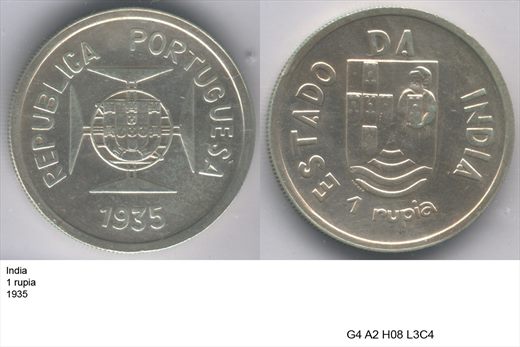 India - Rupia 1 - 1935 - G4 A2 H08 L3C4