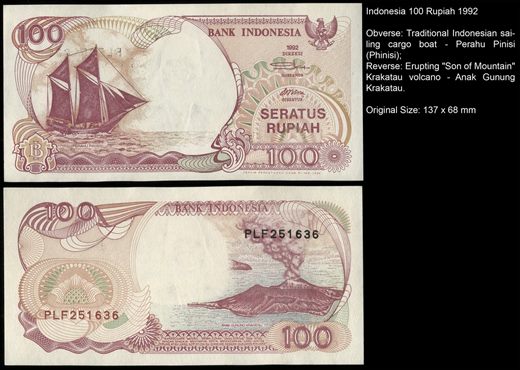 Indonesia - rupia 100 - 1992
