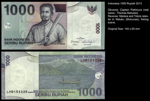 Indonesia - rupia 1000 - 2013