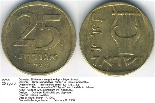 Israel - Agorot 25 - G5 A2 H09 L1C3