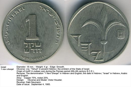 Israel - New Sheqel 1 - G6 A2 H10 L4C3