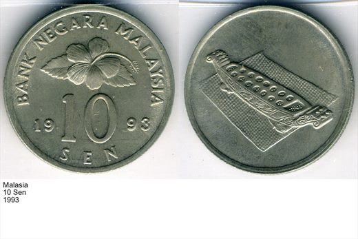 Malasia - Sen 10 - 1993 - G6 A3 H02 L7C5