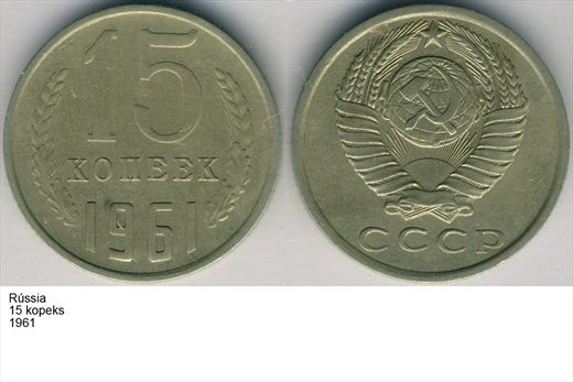 Uniao Sovietica - Kopek 15 - 1961 - G6 A2 H12 L2C3