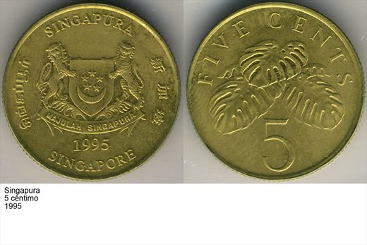 Singapura - Centimo 5 - 1995 - G6 A3 H05 L7C4