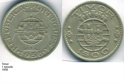 Timor - Escudo 1 - 1958 - G5 A3 H03 L3C4