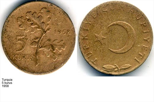 Turquia - Kurus 5 - 1958 - G6 A3 H06 L2C4
