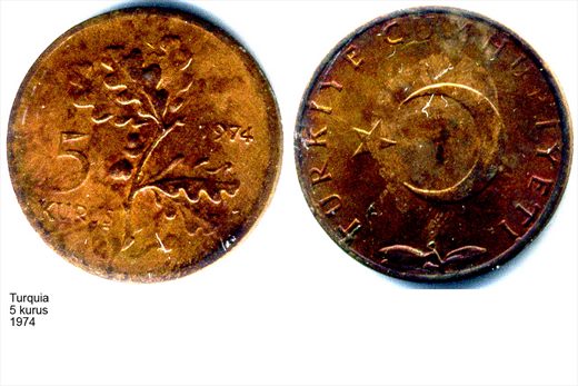Turquia - Kurus 5 - 1974 - G6 A3 H06 L2C1