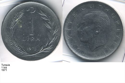 Turquia - Lira 1 - 1971 - G5 A3 H02 L6C2