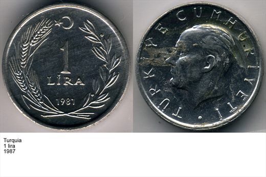 Turquia - Lira 1 - 1987 - G6 A3 H06 L2C3