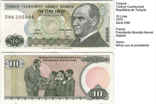 Turquia - Lira 10 - 1979 - Serie D86