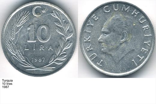 Turquia - Lira 10 - 1987 - G5 A3 H03 L1C3