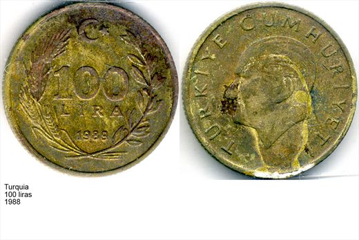 Turquia - Lira 100 - 1989 - G6 A3 H06 L1C5