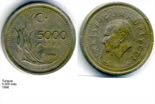 Turquia - Lira 5000 - 1996 - G6 A3 H06 L1C6