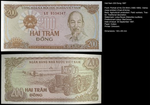 Vietname - dong 200 - 1987