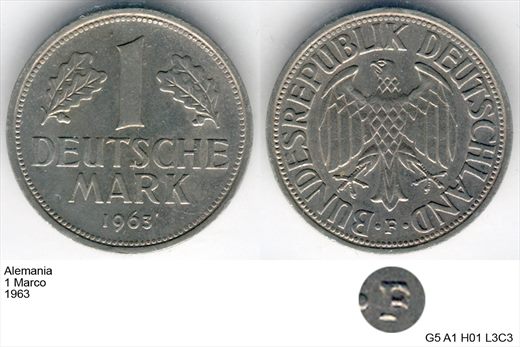Alemanha - Marco 1 - 1963 F - G5 A1 H01 L3C3