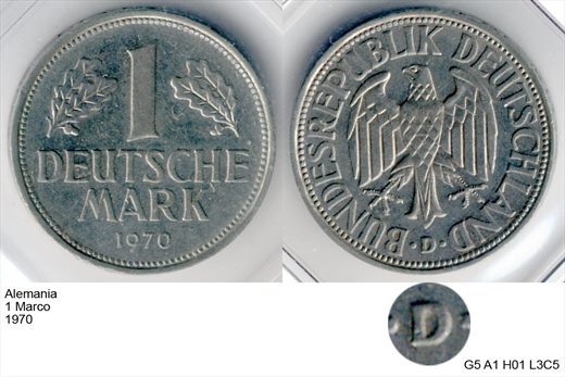Alemanha - Marco 1 - 1970 D - G5 A1 H01 L3C5
