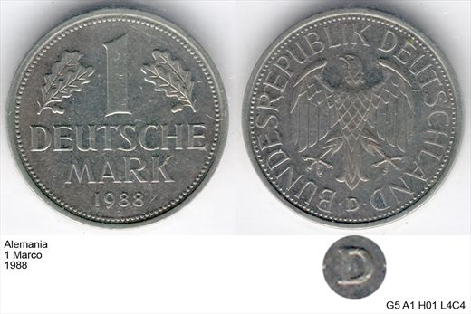 Alemanha - Marco 1 - 1988 D - G5 A1 H01 L4C4