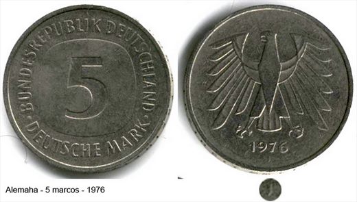 Alemanha - Marco 5 - 1976 J