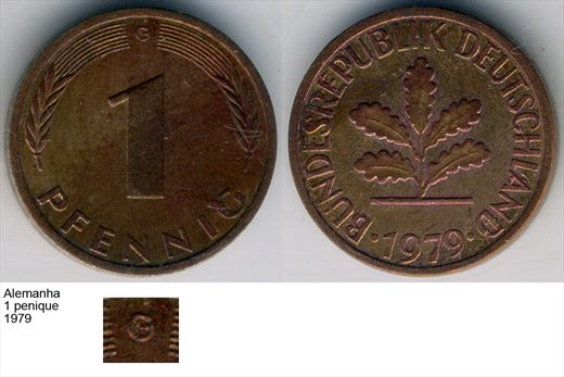 Alemanha - Pfennig 1 - 1979 G - G6 A1 H02 L3C2