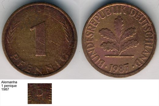 Alemanha - Pfennig 1 - 1987 D - G6 A1 H02 L3C3
