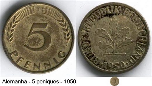 Alemanha - Pfennig 5 - 1950 J
