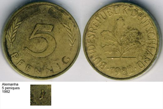 Alemanha - Pfennig 5 - 1982 J - G6 A1 H02 L2C1