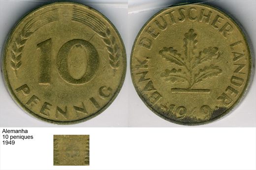 Alemanha - Pfennig 10 - 1949 D - G6 A1 H02 L4C1