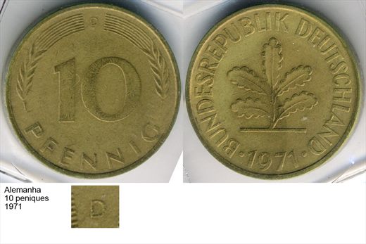 Alemanha - Pfennig 10 - 1971 D - G6 A1 H02 L5C1