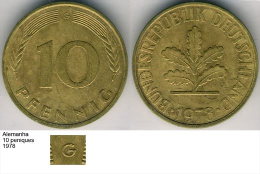 Alemanha - Pfennig 10 - 1978 G - G6 A1 H02 L5C4