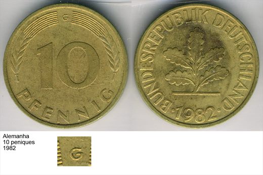 Alemanha - Pfennig 10 - 1982 G - G6 A1 H02 L5C5