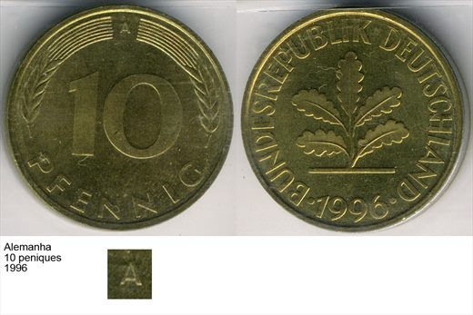 Alemanha - Pfennig 10 - 1996 A - G6 A1 H02 L7C1