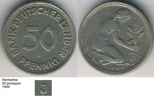 Alemanha - Pfennig 50 - 1949 J - G6 A1 H02 L7C2