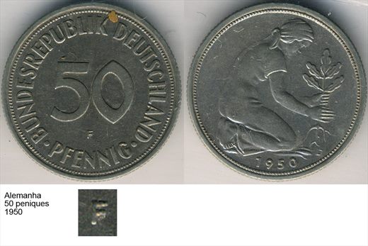 Alemanha - Pfennig 50 - 1950 F - G6 A1 H02 L7C4