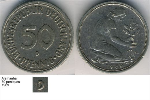 Alemanha - Pfennig 50 - 1969 D - G6 A1 H02 L7C5