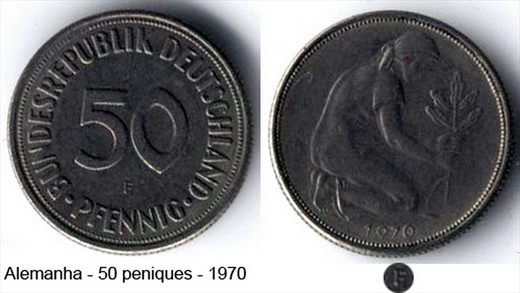 Alemanha - Pfennig 50 - 1970 F