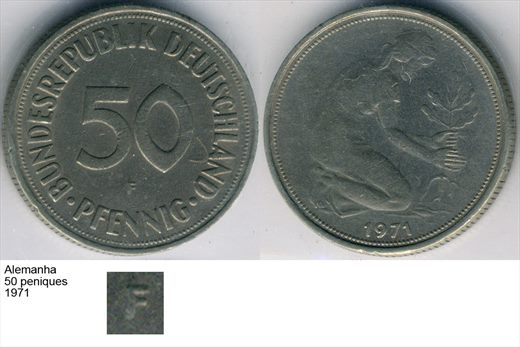 Alemanha - Pfennig 50 - 1971 F - G6 A1 H03