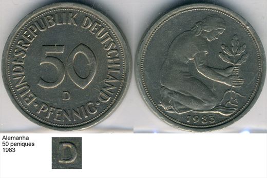 Alemanha - Pfennig 50 - 1983 D - G6 A1 H03 L1C6